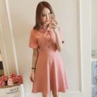 Collar Short-sleeve A-line Dress