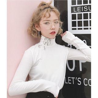 Long-sleeve Turtleneck Cartoon Top
