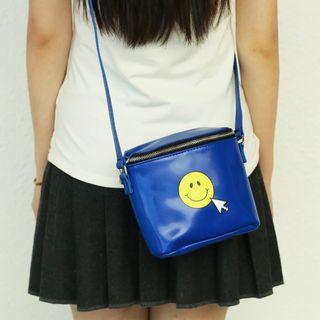 Print Faux Leather Crossbody Bag