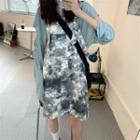 Cutout Long-sleeve Loose-fit T-shirt / Tie-dye Jumper Dress