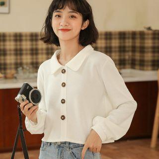 Polo-neck Buttoned Jacket