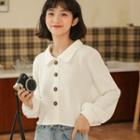 Polo-neck Buttoned Jacket