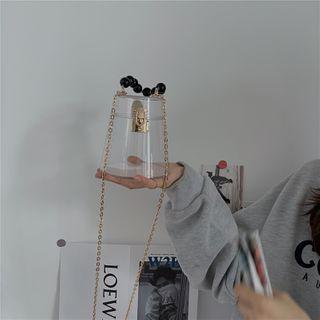 Acrylic Top Handle Crossbody Bag Transparent - One Size