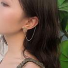 Alloy Coin Chained Earring 1 Pair - As Shown In Figure - One Size