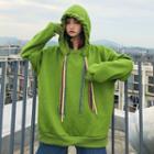 Color Drawstring Hoodie As Shown In Figure - One Size