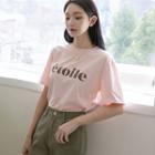 Letter Relaxed-fit Cotton T-shirt