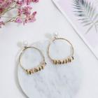 Faux Pearl Metal Circle Earrings As Shown In Figure - One Size
