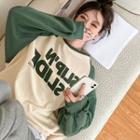 Raglan Sleeve Lettering Sweatshirt