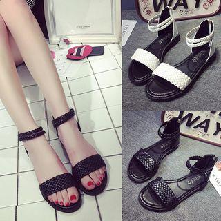 Ankle Strap Woven Sandals