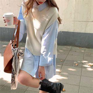 Oversized Shirt / Knit Vest