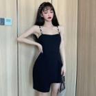 Asymmetrical Hem Spaghetti Strap A-line Dress