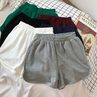 Elastic Waist Wide Leg Hot Pants