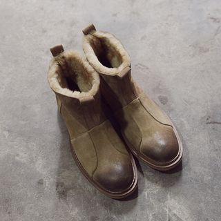 Faux Fur Lined Short Boots