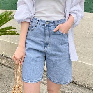 Washed Bermuda Denim Shorts