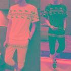 Set: Print T-shirt + Crop Sweatpants