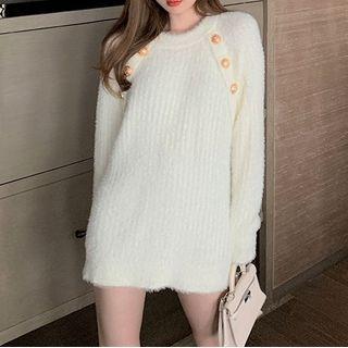 Ribbed Sweater Off-white - One Size