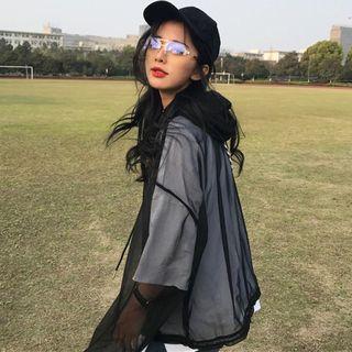 Plain Mesh Hoodie