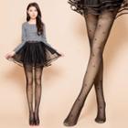 Fleece-lined Pattern Tights