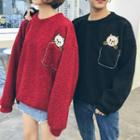 Couple Matching Fleece Cartoon Sweatshirt