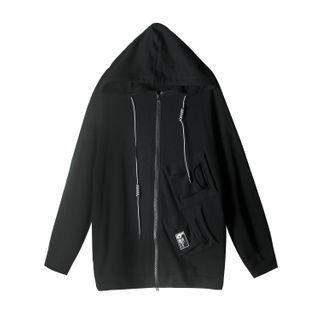 Zip-up Hoodie Black - One Size