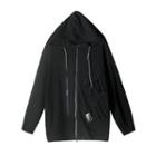 Zip-up Hoodie Black - One Size
