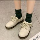 Fleece-lined Contrast Trim Lace-up Shoes