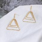 Alloy Triangle Dangle Earring 925 Silver Needle - As Shown In Figure - One Size
