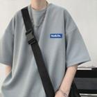 Short Sleeve Applique Waffle T-shirt