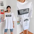 Letter-printed Boxy Cotton T-shirt