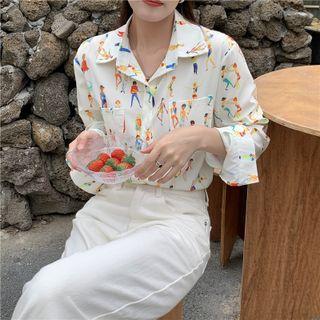 Print Pocket Detail Shirt