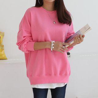 Fleece-lined Colored Sweatshirt