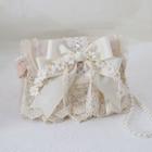 Faux Pearl Lace Bow Crossbody Bag White - One Size