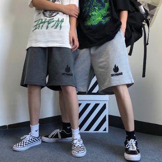 Embroidered Straight Leg Sweatshorts