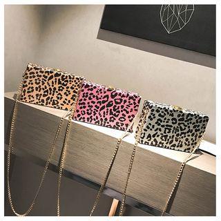 Leopard Print Box Crossbody Bag