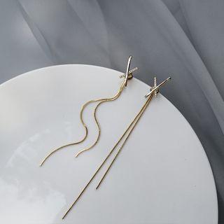 Alloy Cross Fringed Earring 1 Pair - One Size