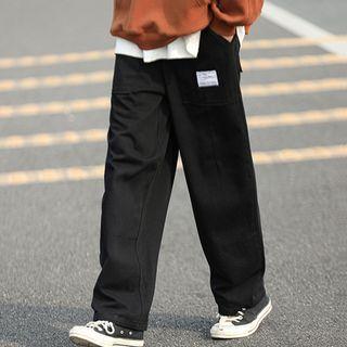 Applique Wide Leg Cargo Pants