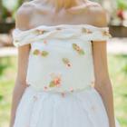 Off Shoulder Trained A-line Wedding Gown