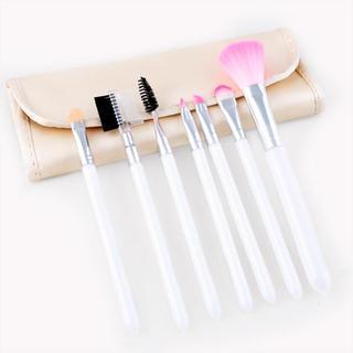 Makeup Brush Set (beige) 7 Pcs + Bag