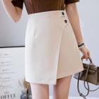 Asymmetric Plain A-line Skirt