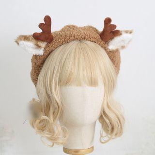 Deer Horn Shearling Beret Hat