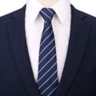 Striped Neck Tie 1 Pc - A080 - Striped Neck Tie - Blue - One Size