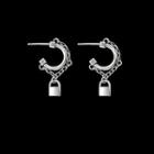 925 Sterling Silver Padlock Dangle Earring