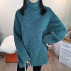 Turtle-neck Sweater Green - One Size