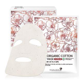 Natural Pacific - 100% Organic Cotton Sheet Mask Set Camellia 6pcs 25g X 6pcs