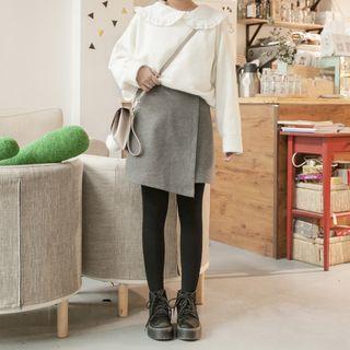 Plain Wrap Front Skirt