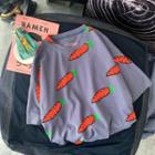 Short-sleeve Carrot Printed T-shirt