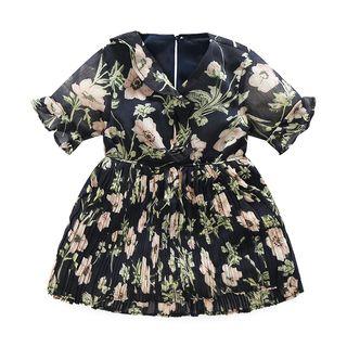 Family Floral Print Long-sleeve Dress