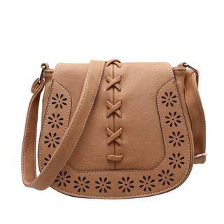 Stitched Perforated Flap Cross Bag