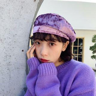 Velvet Beret Purple - M=56-58cm