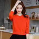 Multi-color Round-neck Sweater